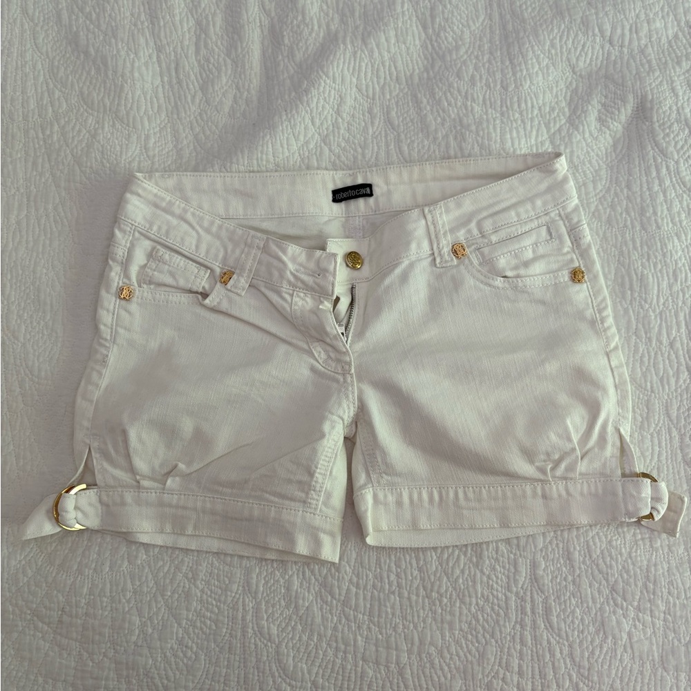 Roberto Cavalli White Women's Jean Shorts